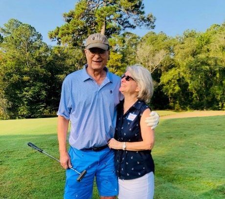 Couple on golf course