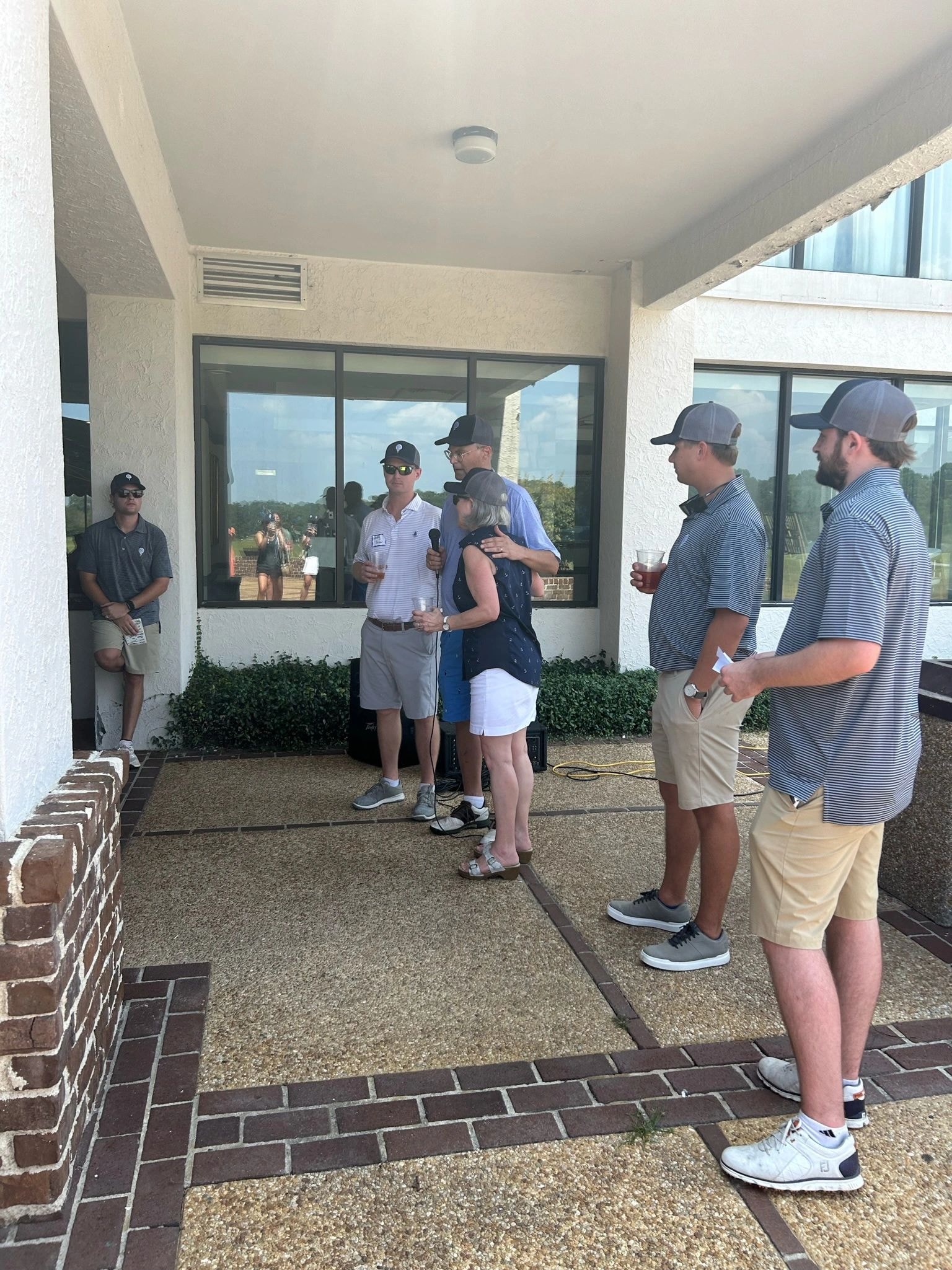 Golf tournament group gathering