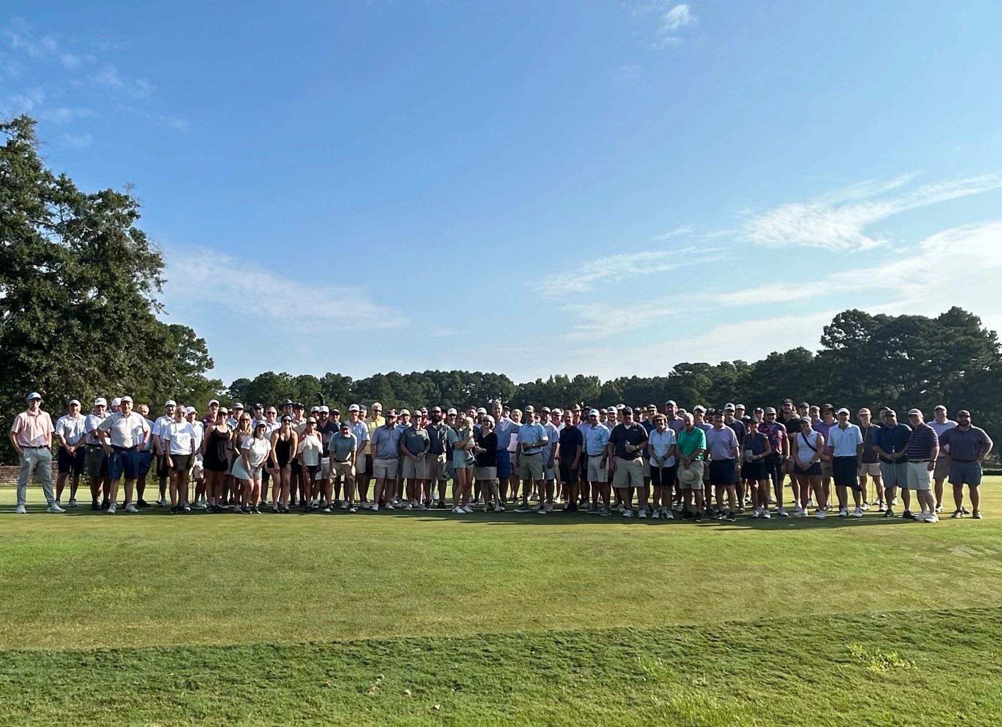 Large group golf outing